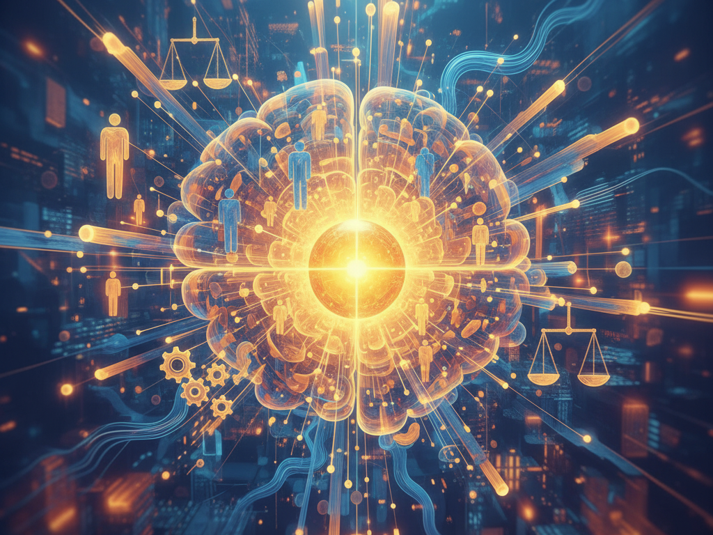 Abstract image representing AI and ethics